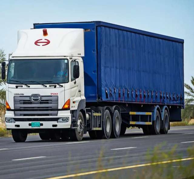 Cargo truck on highway